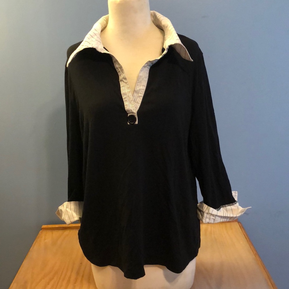 Venezia Black work shirt sz 14/16